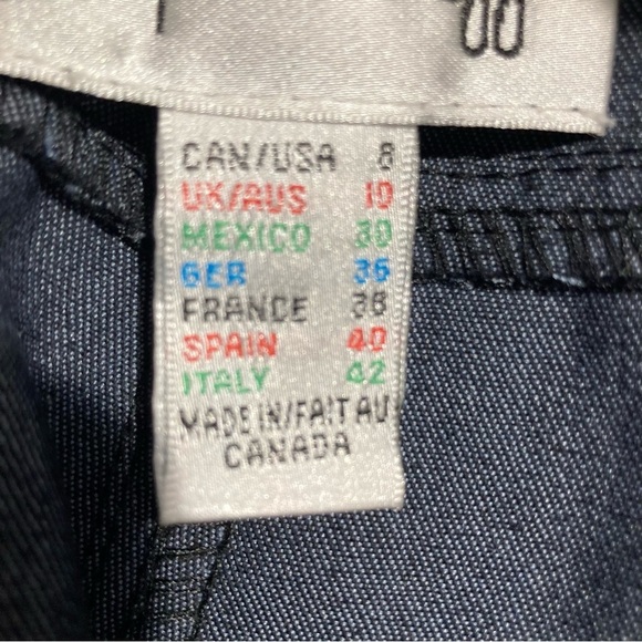 JOSEPH RIBKOFF Sz 8 Navy With Paisley Black Velvet Brocade Slim Trouser Pants - Picture 8 of 10